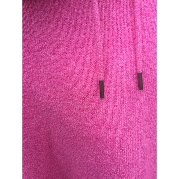 American Eagle Womens Thrashed Hoodie Sweater Size S Bright Pink Knit Leisure - Picture 2 of 11